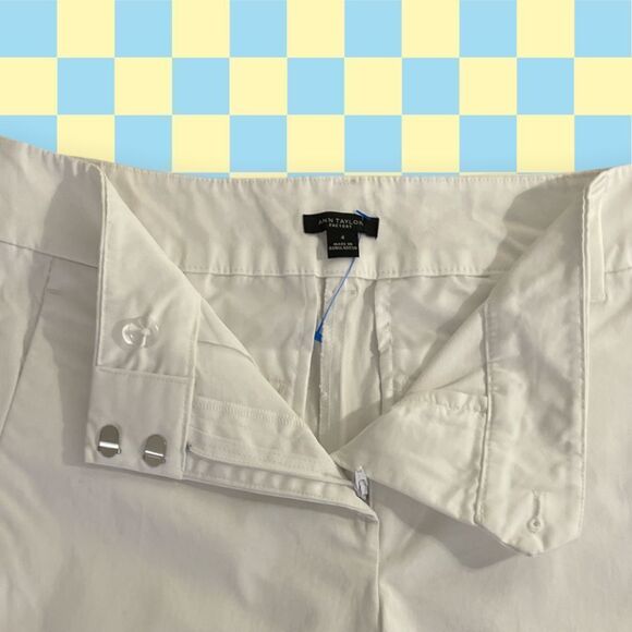 Ann Taylor Factory White Midrise Shorts, Size 4 - Picture 3 of 4